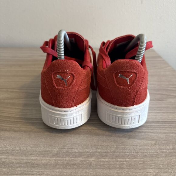 Puma Suede Platform Sneaker Womens Size 9.5 Barbados Cherry 362223-03 - Picture 7 of 11
